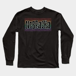 LGBTQ PATTERN USA NEBRASKA Long Sleeve T-Shirt